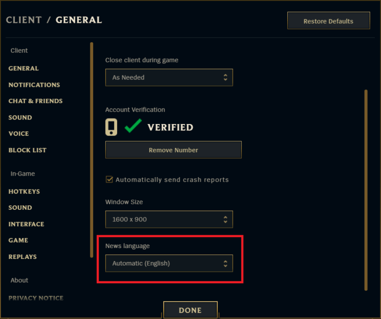 Cómo cambiar el idioma de League of Legends